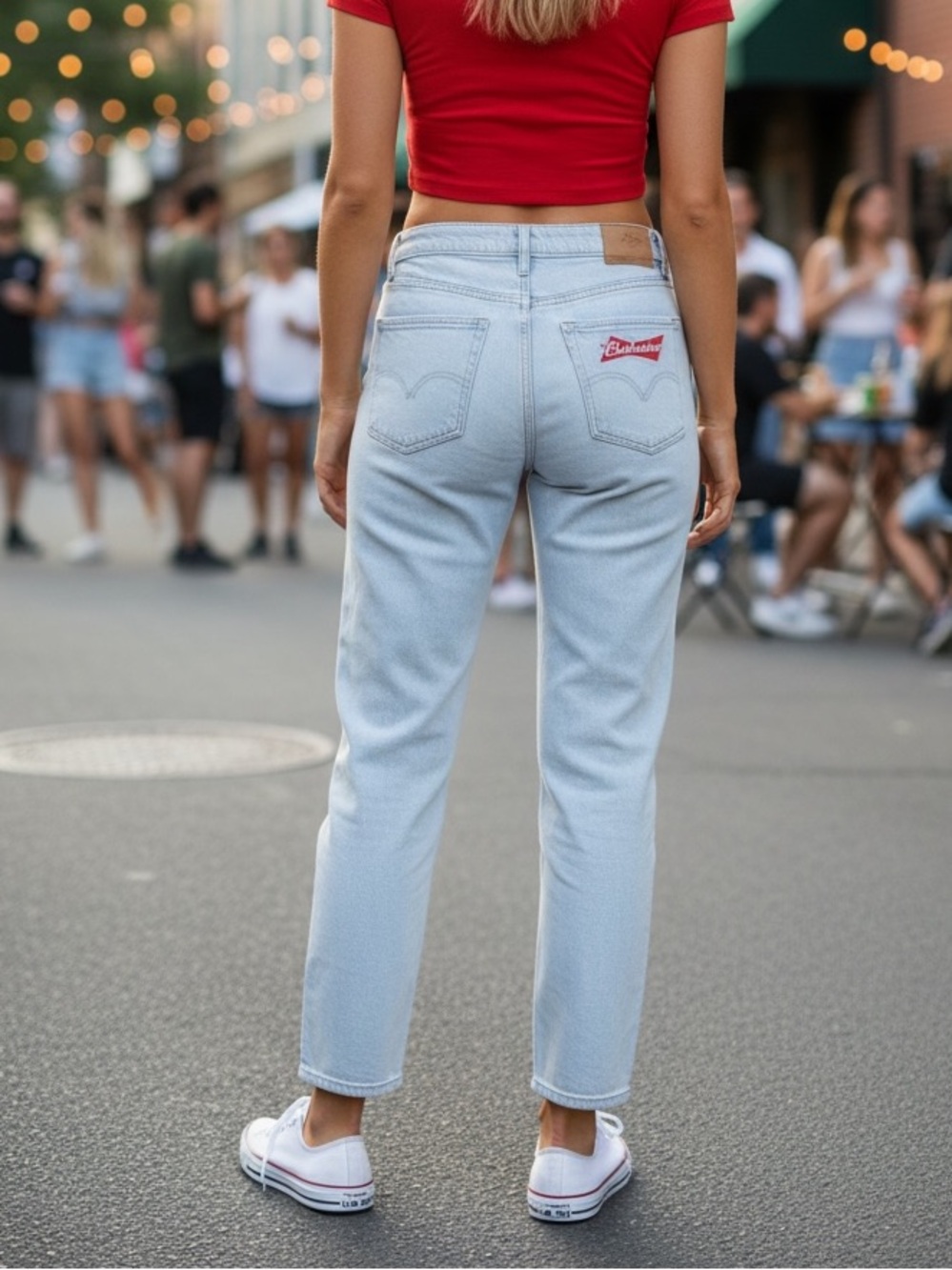 PacSun Budweiser Collab Light Wash Women’s Jeans-SOLD OUT STYLE